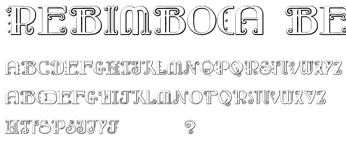 Rebimboca Beveled font